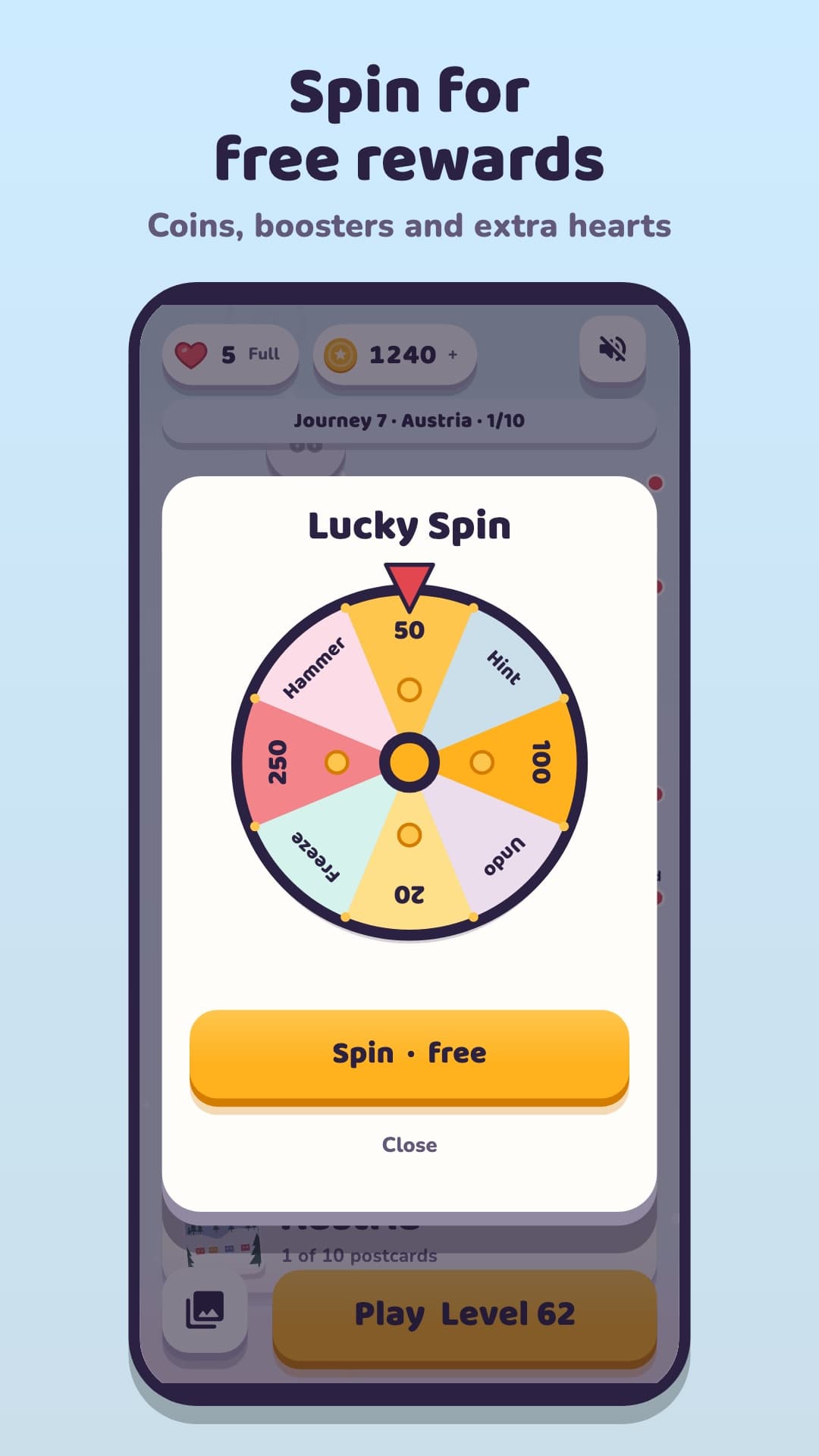 A lucky spin for free rewards